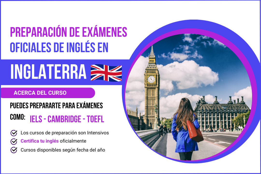 Curso de ingles para preparación de exámenes Inglaterra